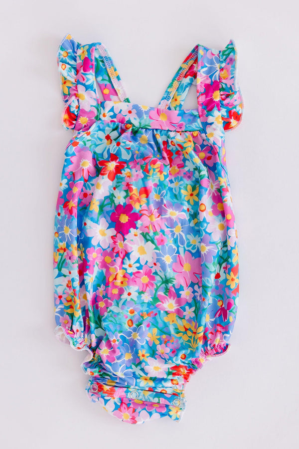preppy-floral-ruffle-cross-back-romper Mila & Rose - Sophia's StyleRuffle Cross Back Romper-1
